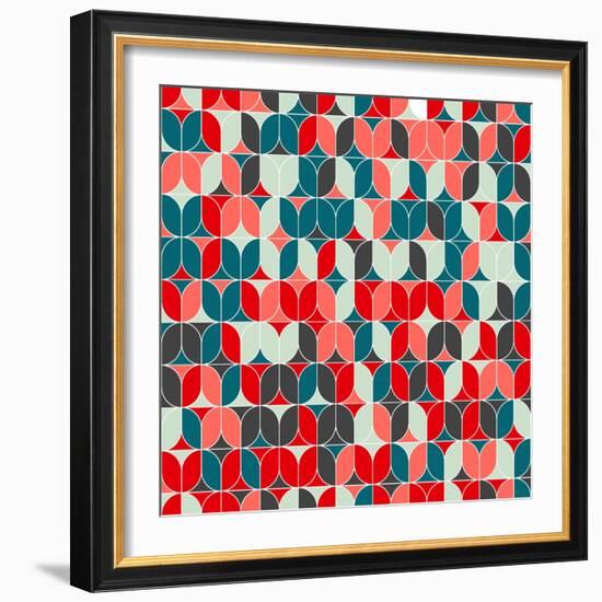 Vintage Seamless Geometrical Colorful Pattern. Texture Background for Web, Print, Home Decor, Texti-Svetlana Lukoyanova-Framed Premium Giclee Print