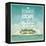 Vintage Seaside View Poster-avean-Framed Stretched Canvas