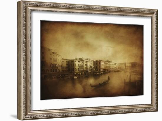 Vintage Shot of Grand Canal, Venice, Italy-null-Framed Photographic Print