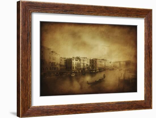 Vintage Shot of Grand Canal, Venice, Italy-null-Framed Photographic Print