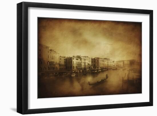 Vintage Shot of Grand Canal, Venice, Italy-null-Framed Photographic Print