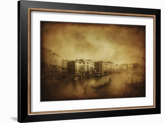Vintage Shot of Grand Canal, Venice, Italy-null-Framed Photographic Print