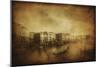 Vintage Shot of Grand Canal, Venice, Italy-null-Mounted Photographic Print
