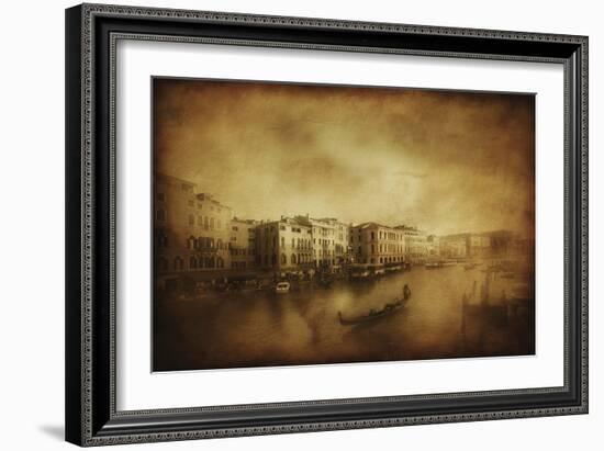 Vintage Shot of Grand Canal, Venice, Italy-null-Framed Photographic Print