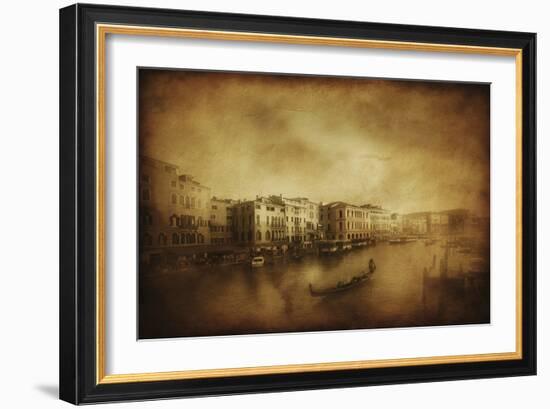 Vintage Shot of Grand Canal, Venice, Italy-null-Framed Photographic Print