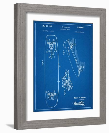 Vintage Skateboard Patent-null-Framed Art Print