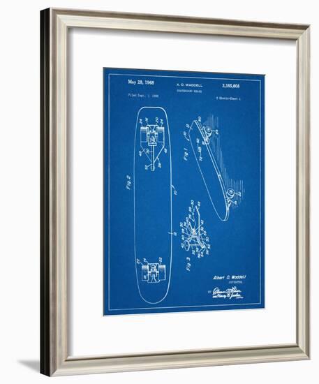 Vintage Skateboard Patent-null-Framed Art Print