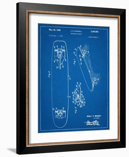 Vintage Skateboard Patent-null-Framed Art Print