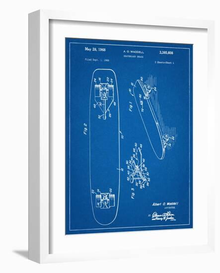 Vintage Skateboard Patent-null-Framed Art Print