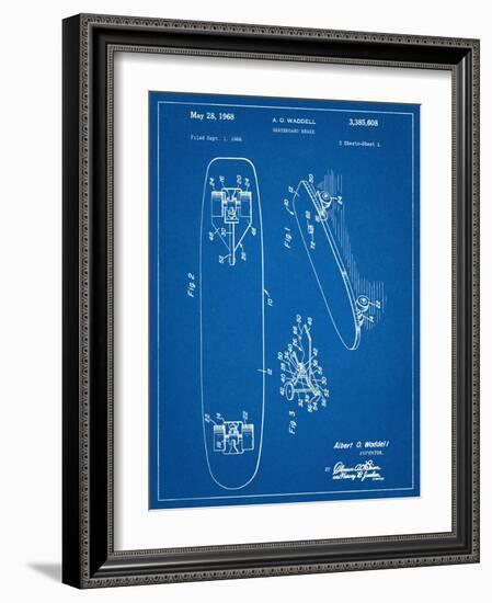 Vintage Skateboard Patent-null-Framed Art Print