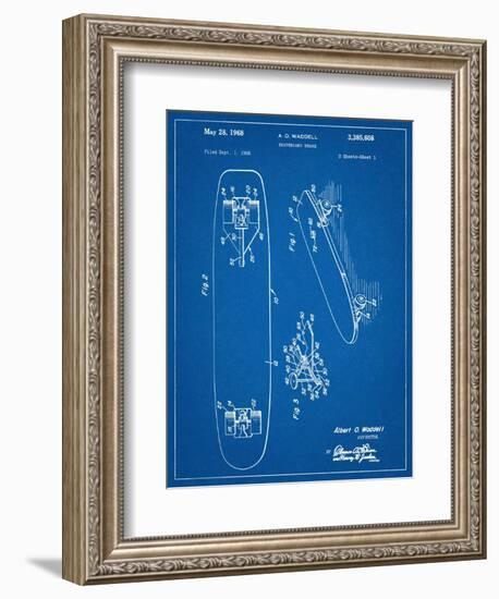 Vintage Skateboard Patent--Framed Art Print