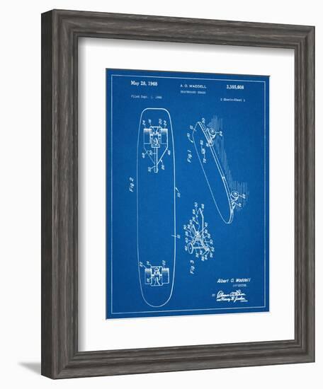 Vintage Skateboard Patent-null-Framed Art Print