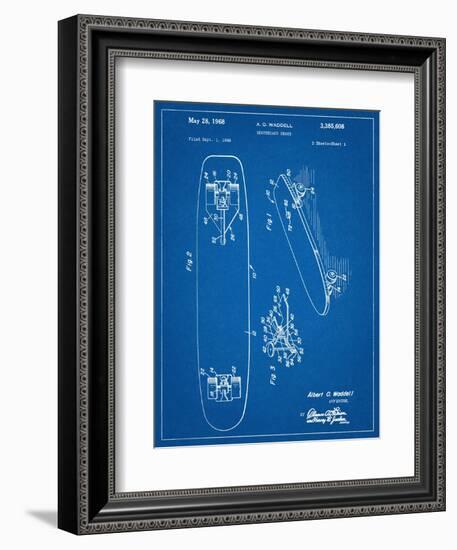 Vintage Skateboard Patent-null-Framed Art Print