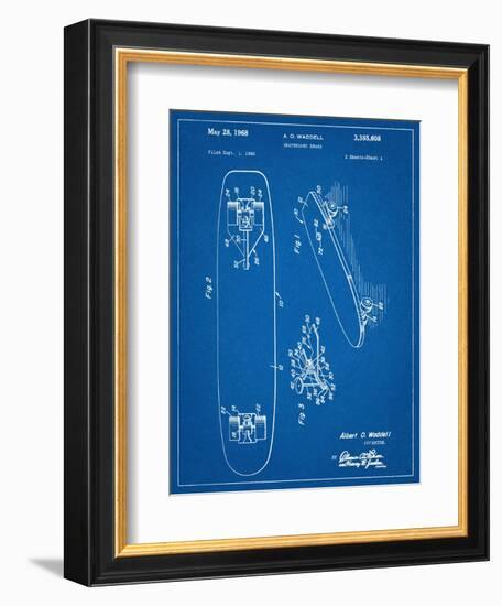 Vintage Skateboard Patent-null-Framed Art Print