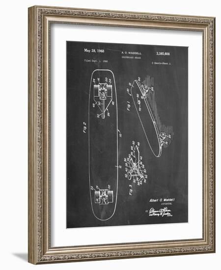 Vintage Skateboard Patent-null-Framed Art Print