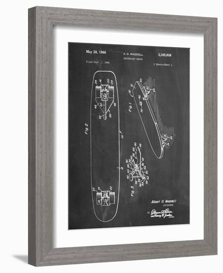 Vintage Skateboard Patent-null-Framed Art Print