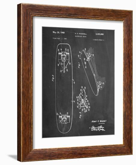 Vintage Skateboard Patent-null-Framed Art Print