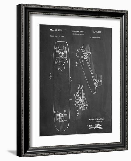 Vintage Skateboard Patent-null-Framed Art Print