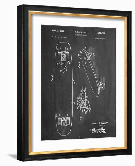 Vintage Skateboard Patent-null-Framed Art Print