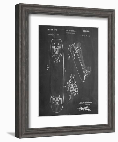 Vintage Skateboard Patent-null-Framed Art Print