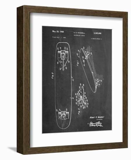 Vintage Skateboard Patent-null-Framed Art Print