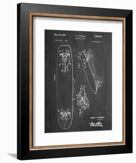 Vintage Skateboard Patent-null-Framed Art Print