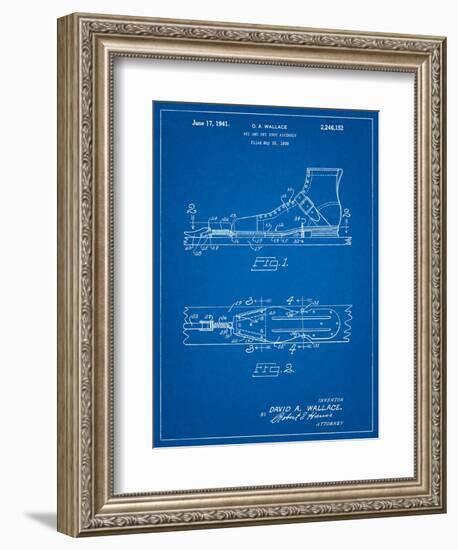 Vintage Ski's Patent-Cole Borders-Framed Art Print