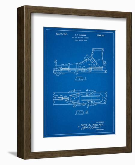 Vintage Ski's Patent-Cole Borders-Framed Art Print