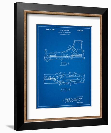 Vintage Ski's Patent-Cole Borders-Framed Art Print