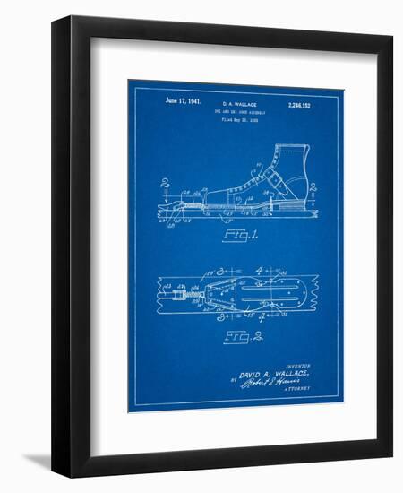 Vintage Ski's Patent-Cole Borders-Framed Art Print