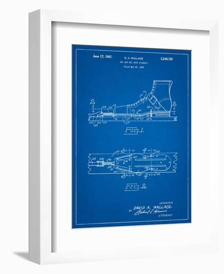 Vintage Ski's Patent-Cole Borders-Framed Art Print