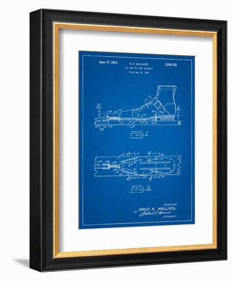 Vintage Ski's Patent-Cole Borders-Framed Art Print