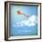 Vintage Sky Old Paper Background With Cloud, Text-kostins-Framed Art Print