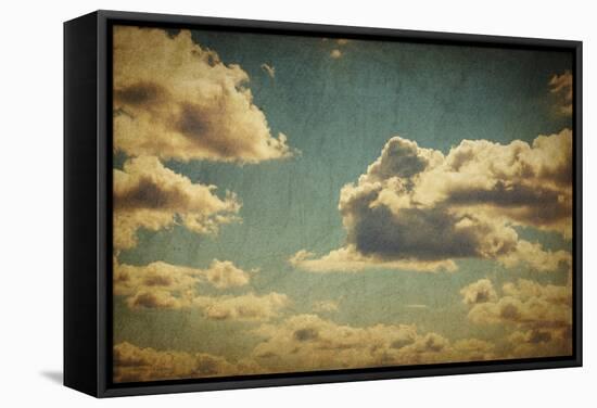 Vintage Sky With Clouds-pashabo-Framed Stretched Canvas