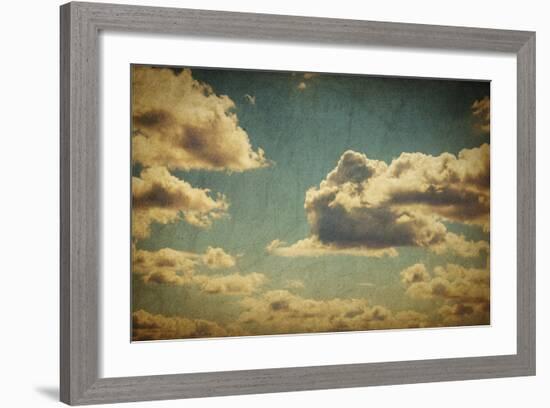 Vintage Sky With Clouds-pashabo-Framed Premium Giclee Print