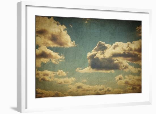 Vintage Sky With Clouds-pashabo-Framed Premium Giclee Print