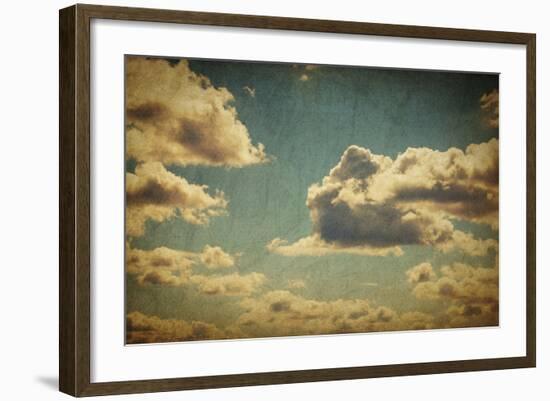 Vintage Sky With Clouds-pashabo-Framed Premium Giclee Print