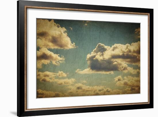 Vintage Sky With Clouds-pashabo-Framed Art Print