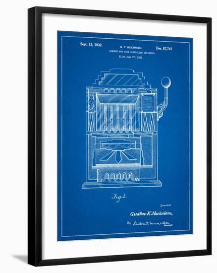 Vintage Slot Machine 1932 Patent-Cole Borders-Framed Art Print