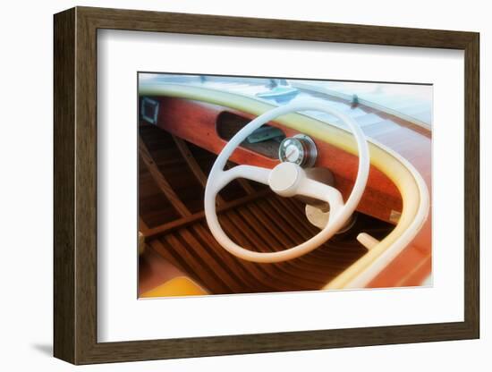 Vintage speed boat-Savanah Plank-Framed Photo