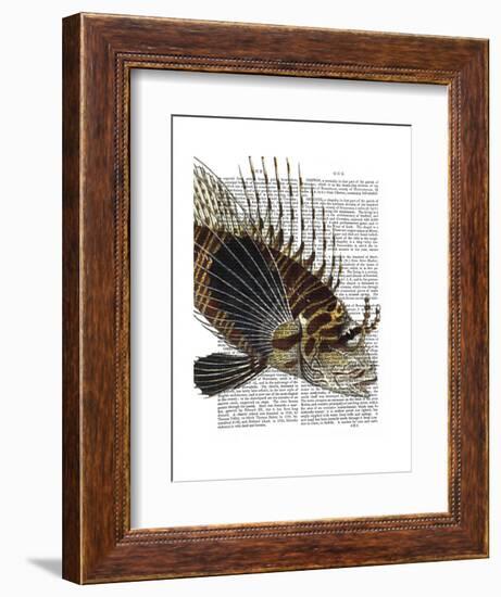 Vintage Spiky Fish-Fab Funky-Framed Art Print