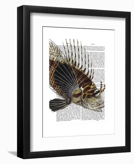 Vintage Spiky Fish-Fab Funky-Framed Art Print