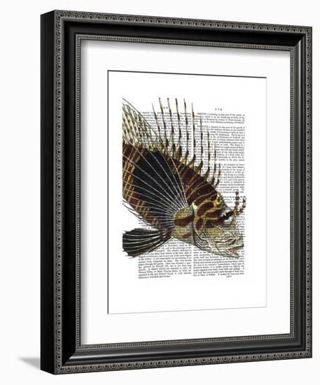 Vintage Spiky Fish-Fab Funky-Framed Art Print