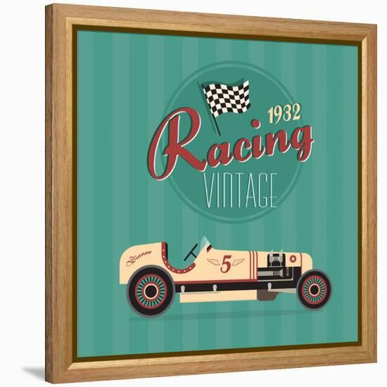 Vintage Sport Racing Cars-vector pro-Framed Stretched Canvas