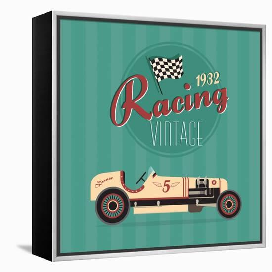 Vintage Sport Racing Cars-vector pro-Framed Stretched Canvas