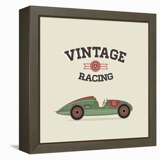 Vintage Sport Racing Cars-vector pro-Framed Stretched Canvas