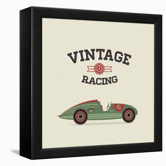 Vintage Sport Racing Cars-vector pro-Framed Stretched Canvas