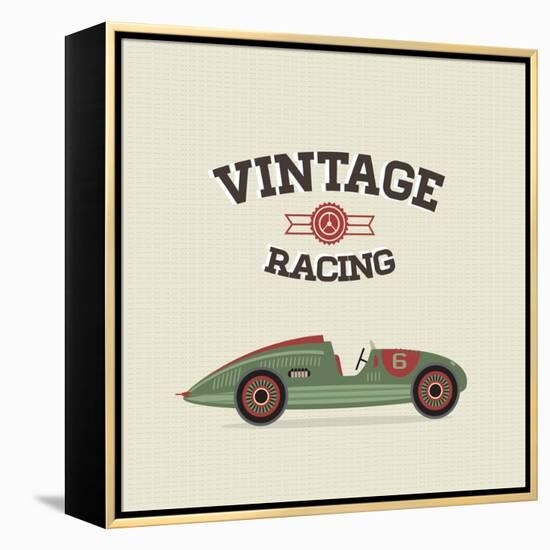 Vintage Sport Racing Cars-vector pro-Framed Stretched Canvas