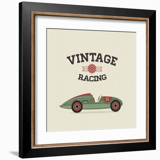 Vintage Sport Racing Cars-vector pro-Framed Art Print