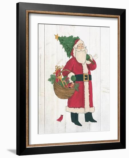 Vintage St Nick III no Words on White Wood-Anne Tavoletti-Framed Art Print